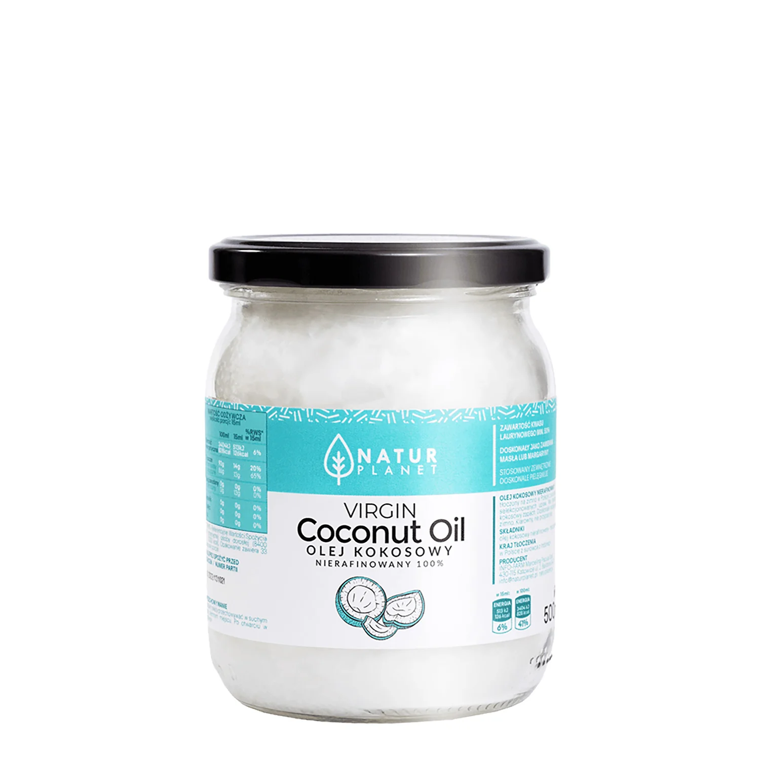 Natur Planet Virgin Coconut Oil olej kokosowy nierafinowany, 500 ml