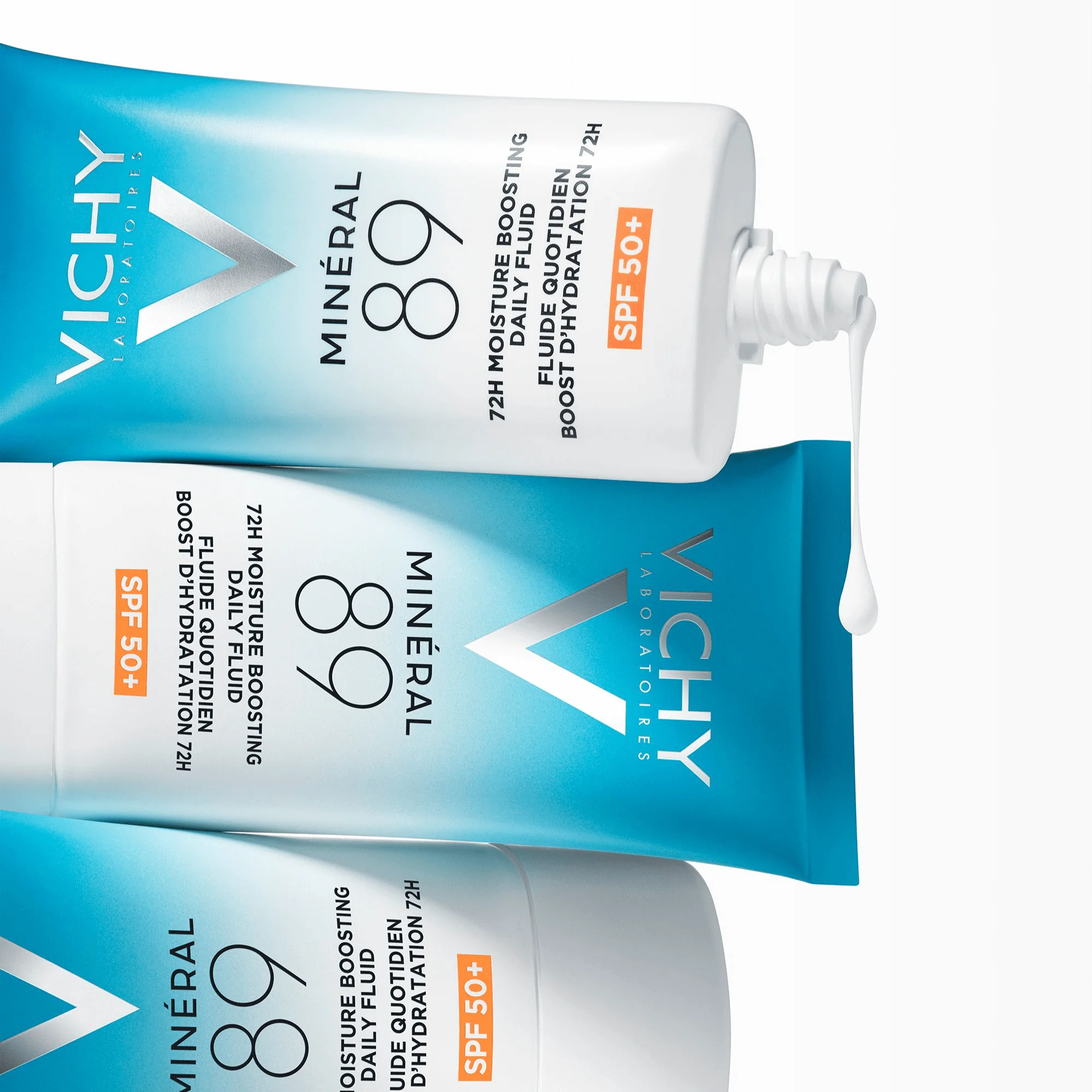 Vichy Mineral 89, niewidoczny krem-fluid nawilżający 72H, SPF 50+, 50 ml