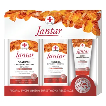 Jantar MEDICA Zestaw (szampon + mgiełka +serum), 330 ml (+ 200 ml + 30 ml) 
