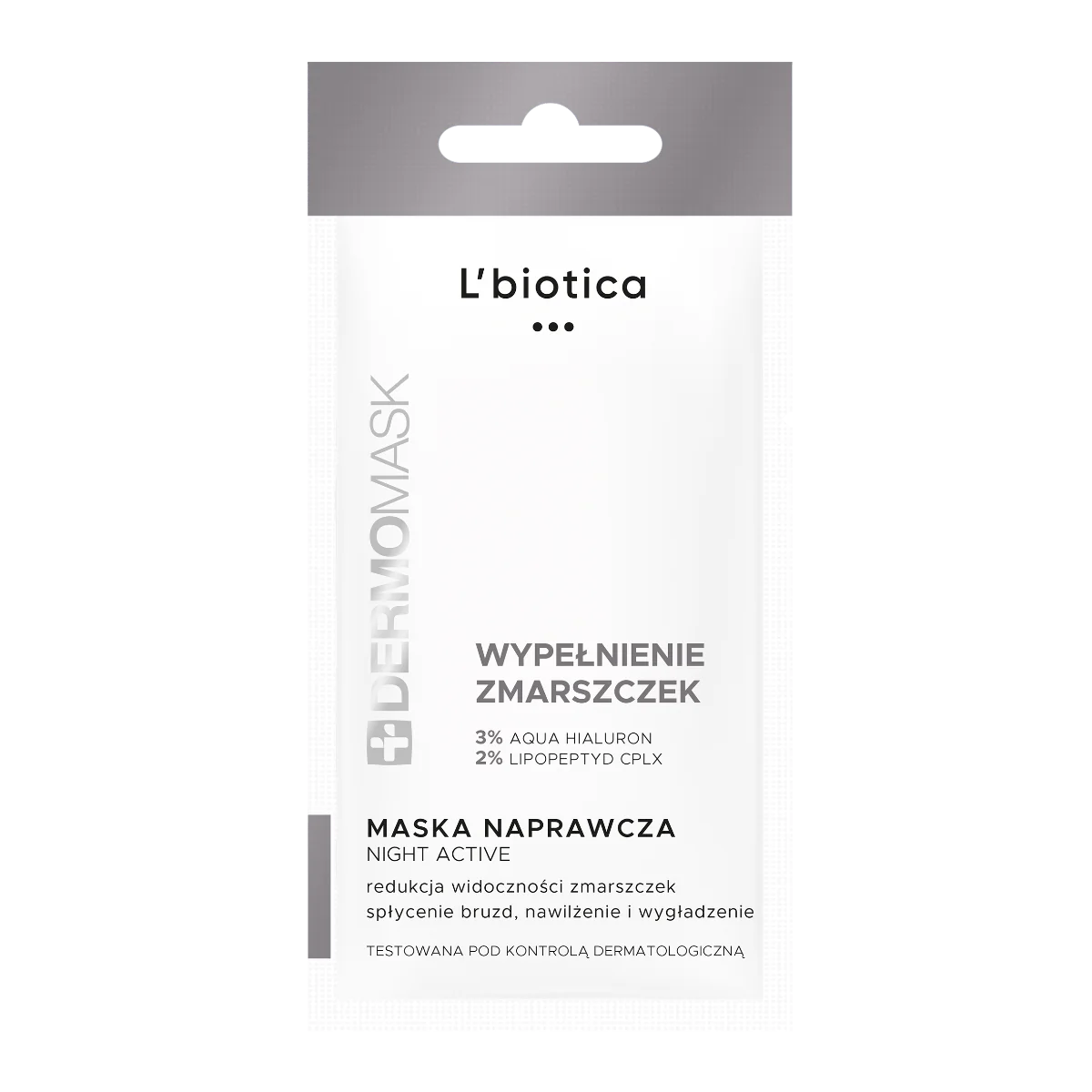 Dermomask Night Active Wypełnienie Zmarszczek maseczka naprawcza, 12 ml, 1 saszetka
