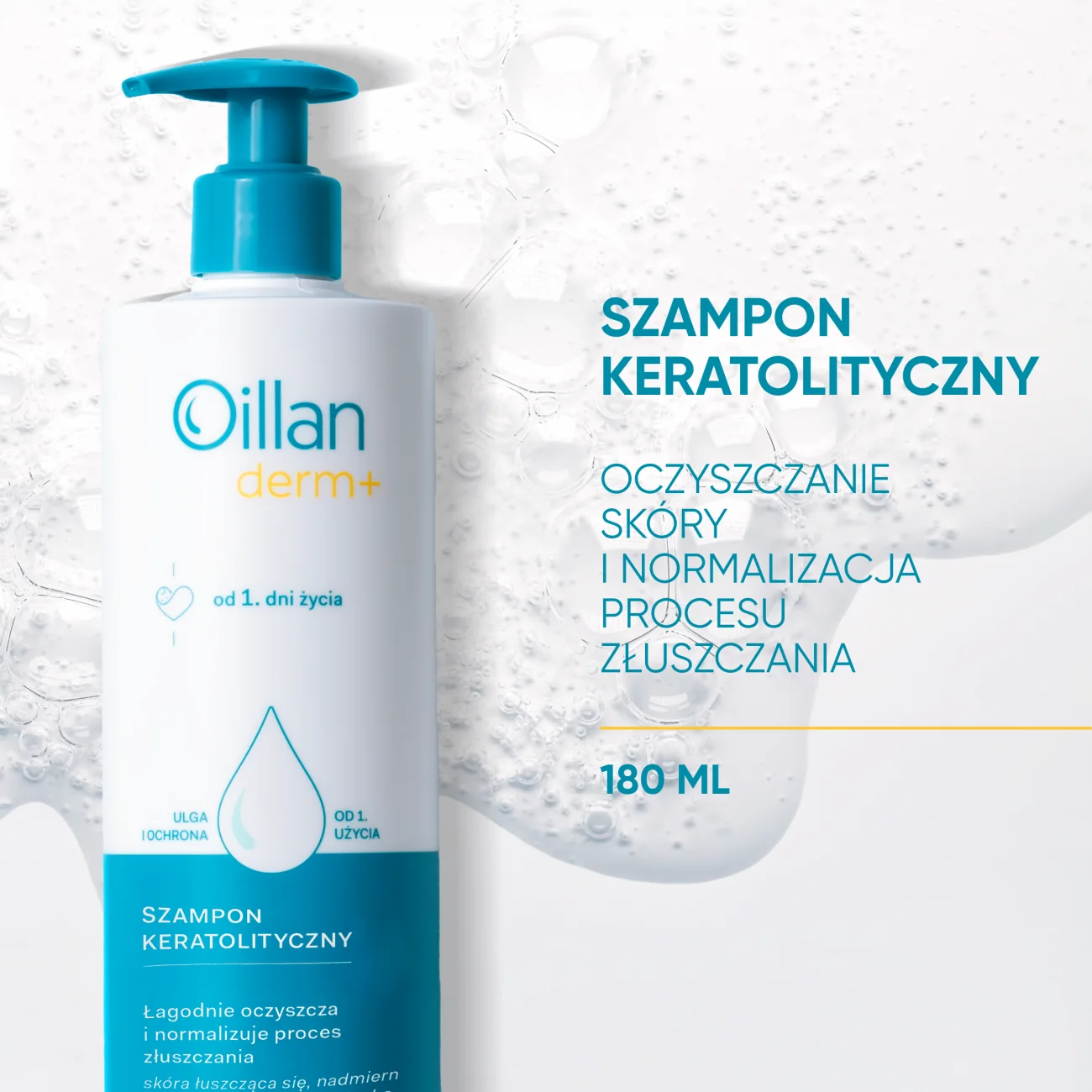 Oillan Derm+ Szampon kreatolityczny, 180 ml