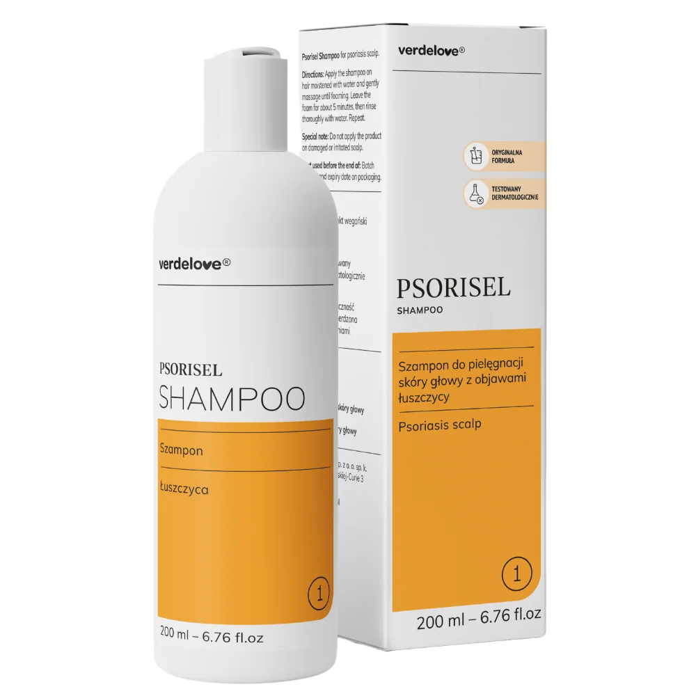 Verdelove Psorisel Szampon na łuszczycę skóry głowy, 200 ml