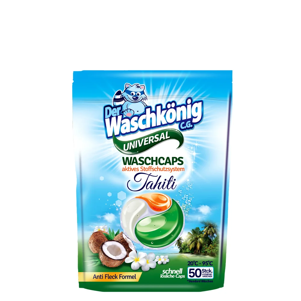 Der Waschkönig C.G. Tahiti Universal kapsułki do prania, 50 sztuk