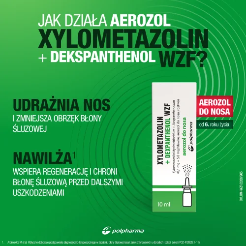 Xylometazolin + Dexpanthenol WZF 0,1 mg + 5,0 mg areozol do nosa, 10 ml