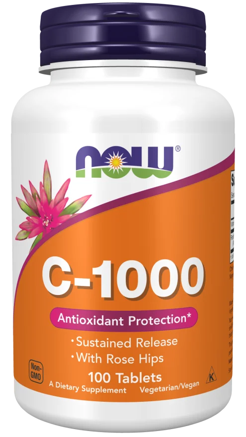 Now Foods Witamina C 1000 mg z dziką różą 100 tabletek o przedłużonym wchłanianiu