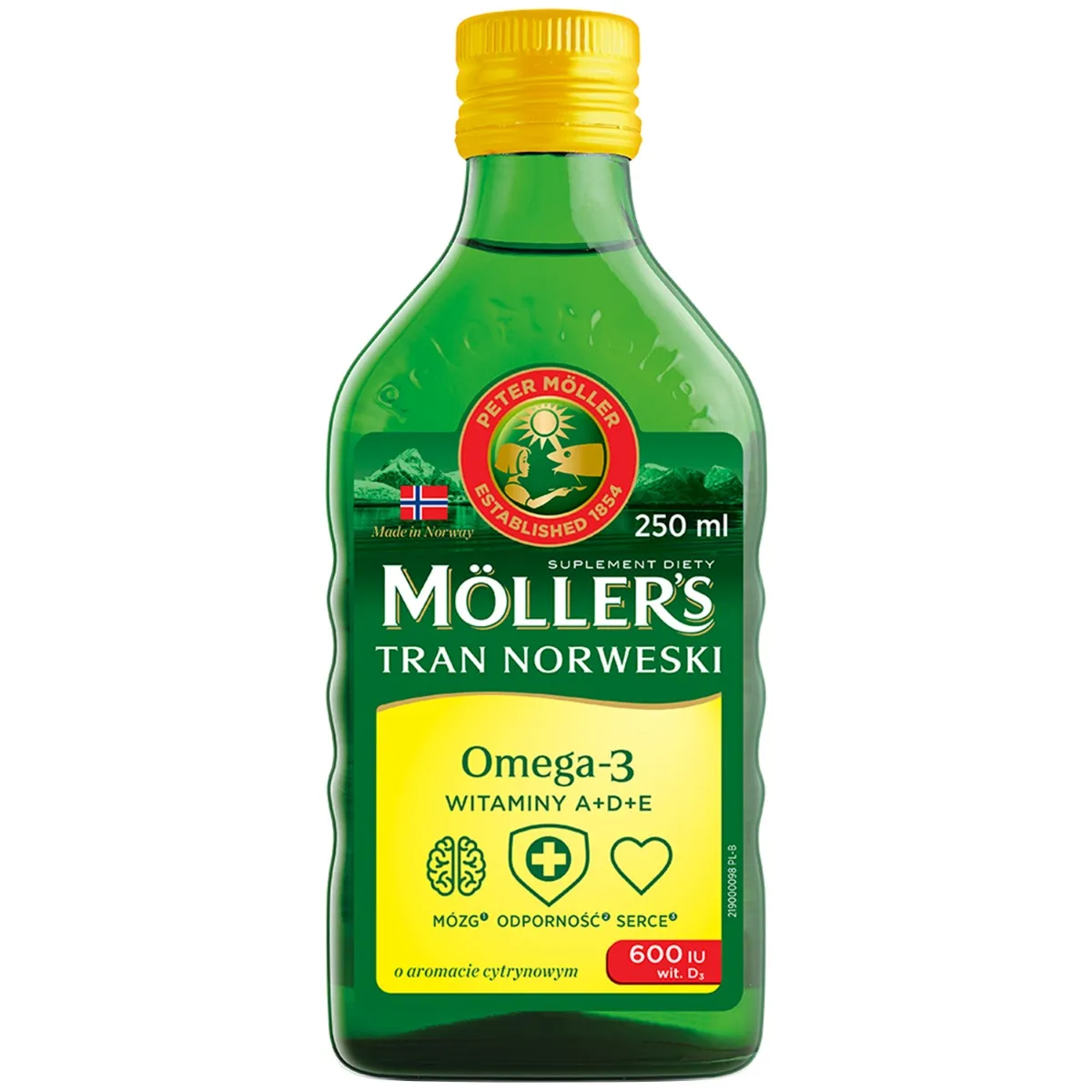 Moller's Tran Norweski, suplement diety, aromat cytrynowy, 250 ml