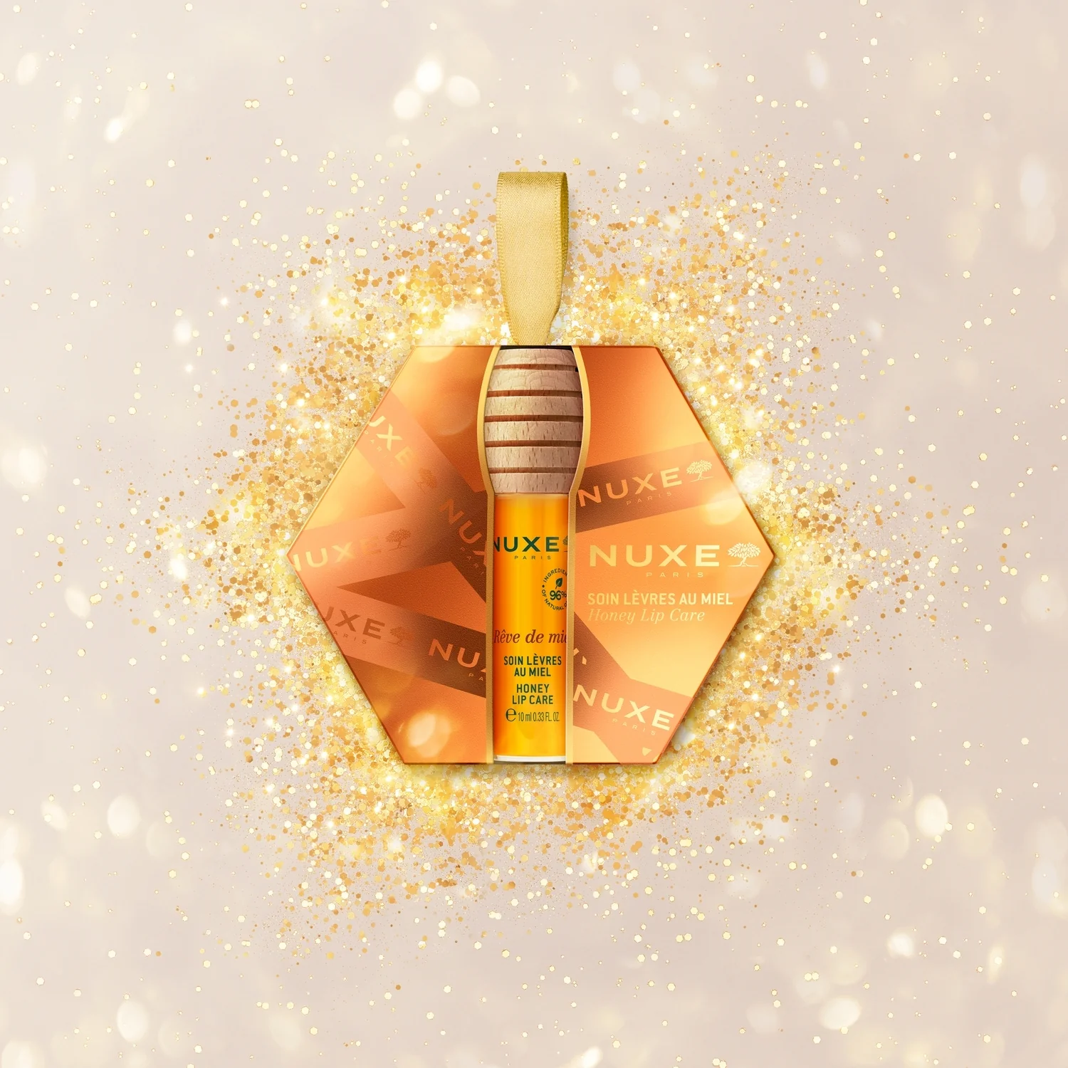 Nuxe zestaw Honey Glow Rêve de Miel® miodowy olejek do ust, 10 ml