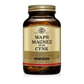 Solgar Wapń Magnez + Cynk, suplement diety, 100 tabletek 