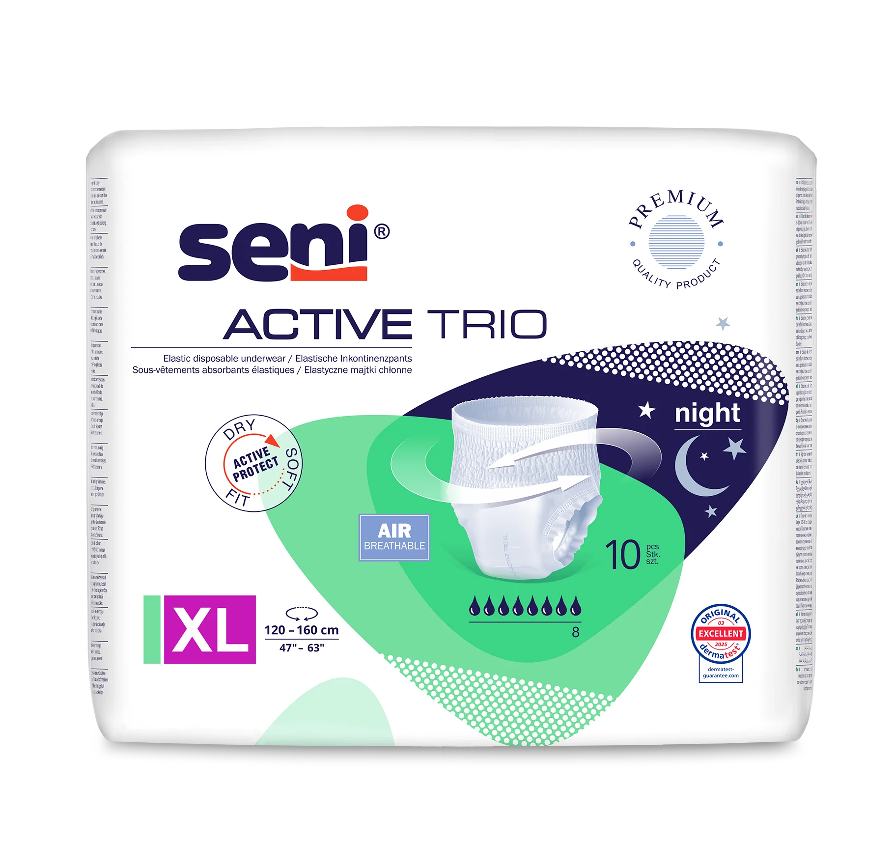 Seni Active Trio majtki chłonne, rozmiar XL, 10 sztuk