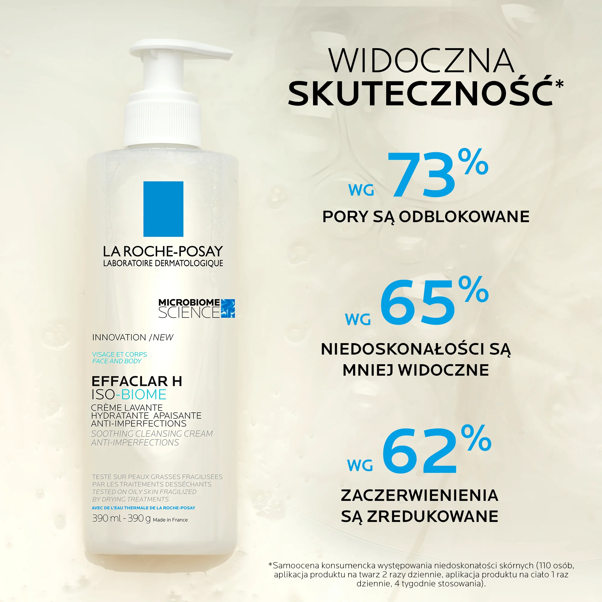 La Roche Posay Effaclar H Iso-Biome krem myjący, 390 ml