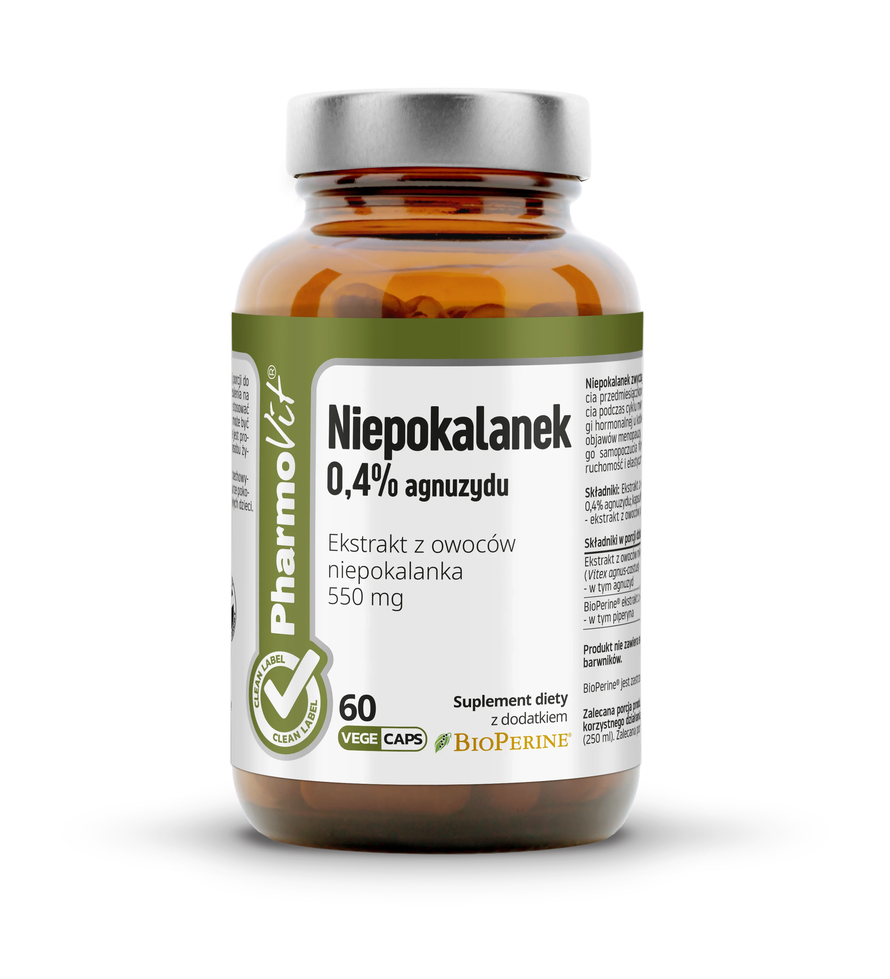 PharmoVit® Niepokalanek 0,4% agnuzydu 60 kapsułek