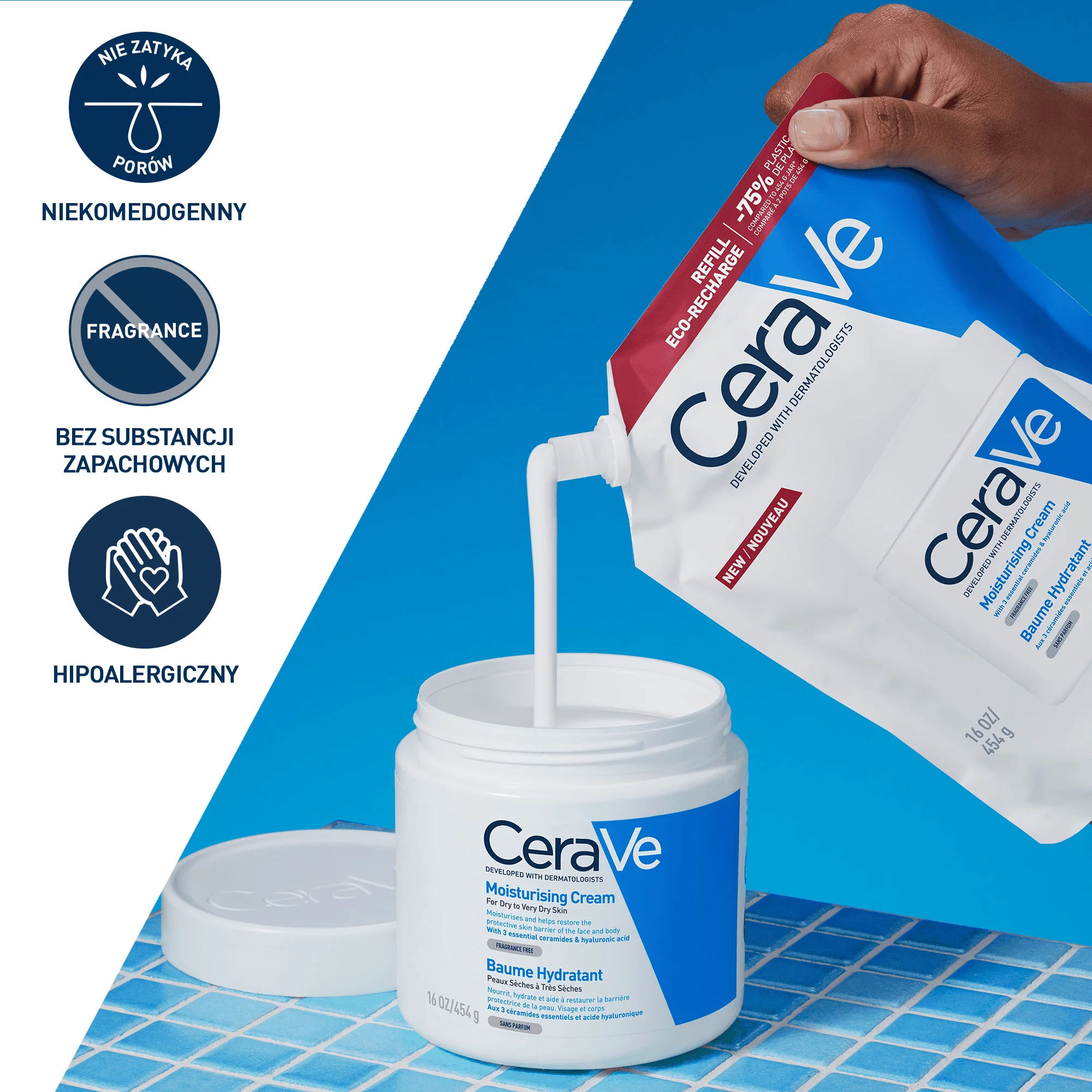 CeraVe balsam nawilżający, refill, 454 g