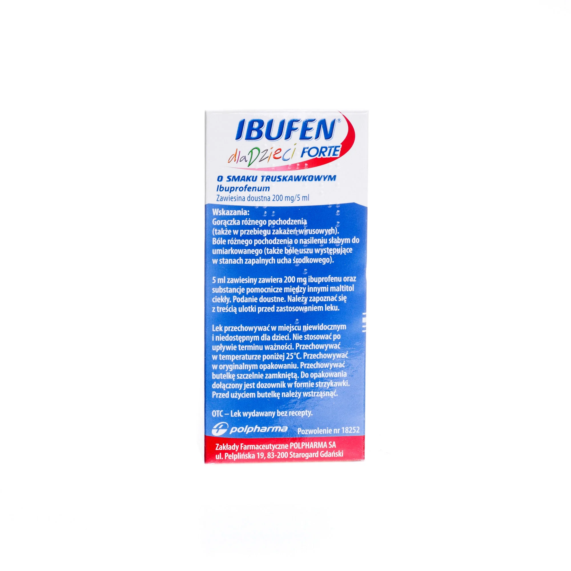 Ibufen Forte zawiesina dla dzieci, smak truskawkowy, 40 ml