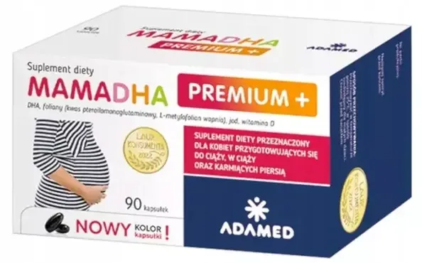 MamaDHA Premium +, 90 kapsułek