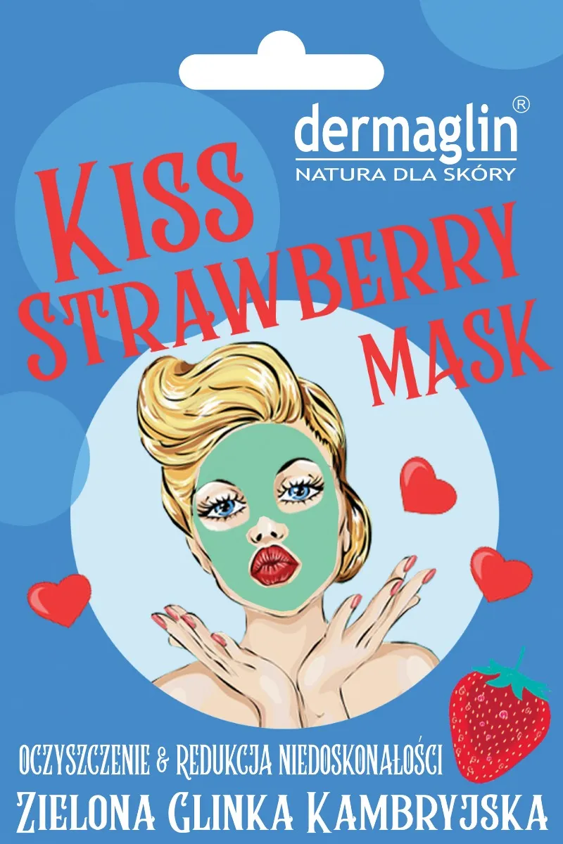 Dermaglin Kiss Strawberry maseczka oczyszczająca, 20 g