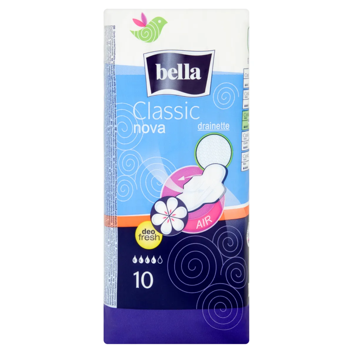 Bella Classic Nova Deo Fresh Podpaski higieniczne, 10 sztuk