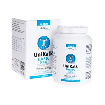 UniKalk Basic, suplement diety, 120 tabletek 