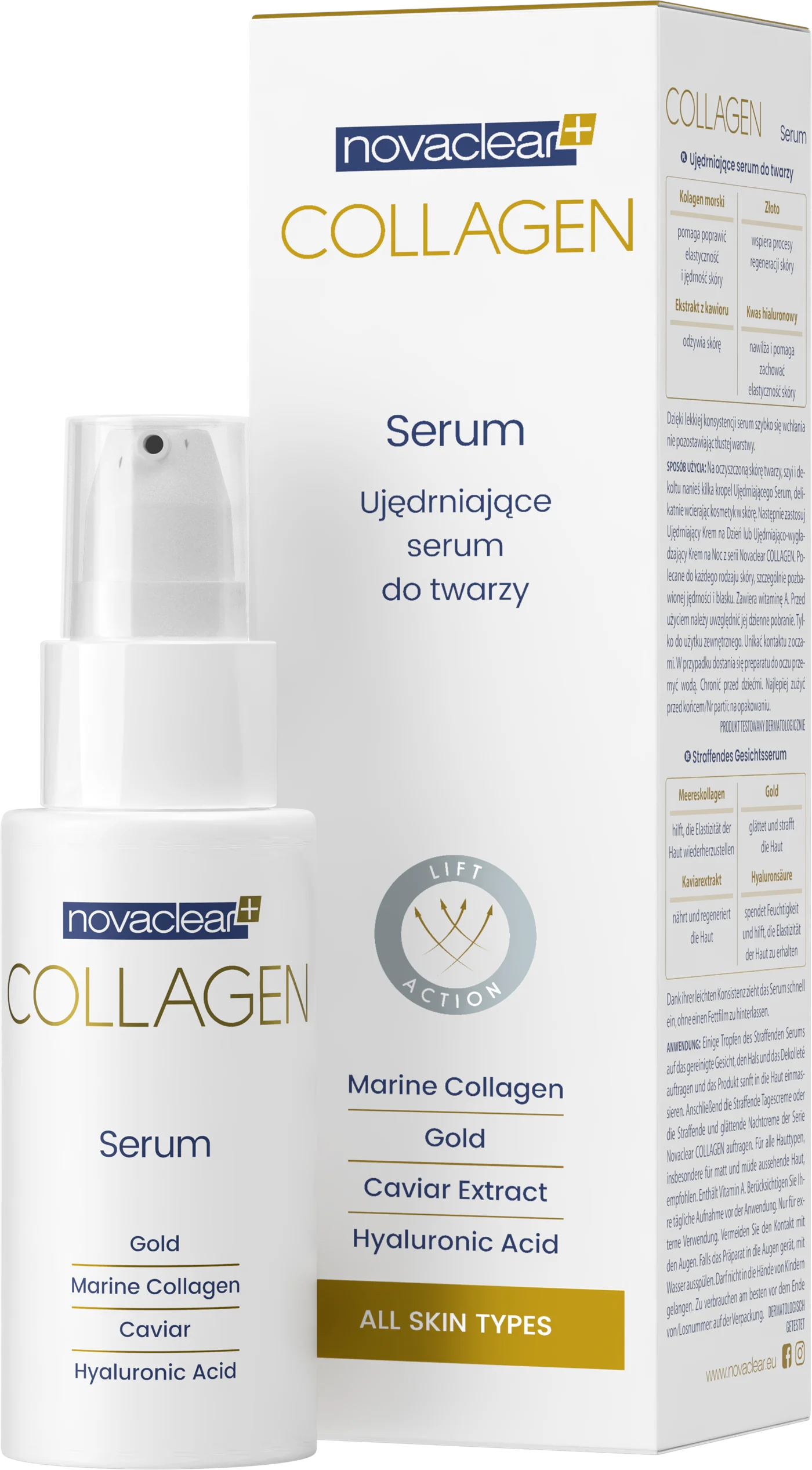 Novaclear Collagen ujędrniające serum do twarzy, 30 ml