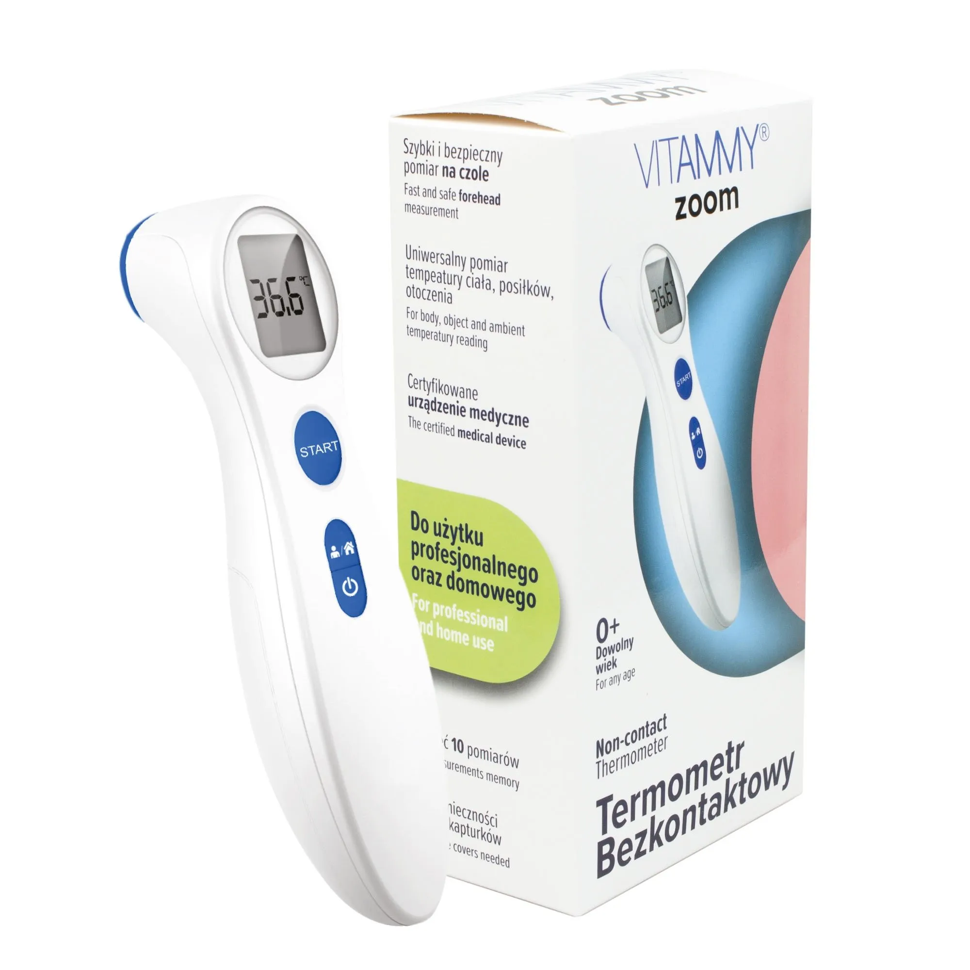 Vitammy Zoom, elektroniczny termometr bezdotykowy 