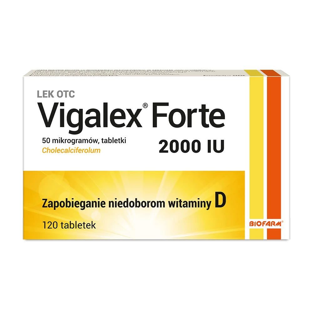 Vigalex Forte 2000 IU (50 µg), 120 tabletek