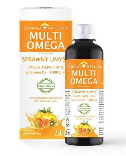 MultiOmega syrop o smaku owoców tropikalnych, 250 ml