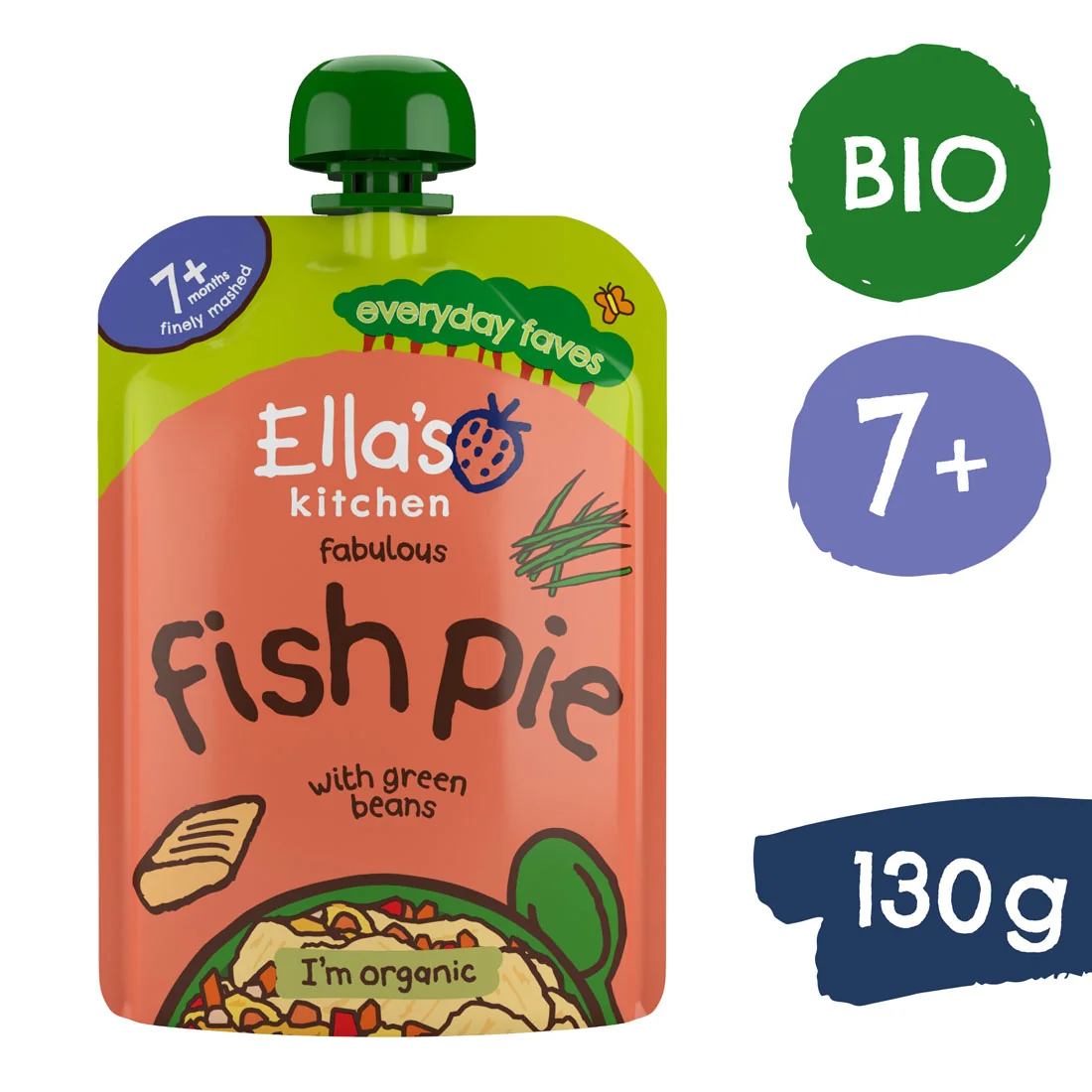 Ella's Kitchen BIO łosoś z warzywami, 130 g
