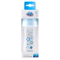Canpol Babies, butelka szerokootworowa, antykolkowa, 3-6 miesiąca 35/217_blu, 240 ml