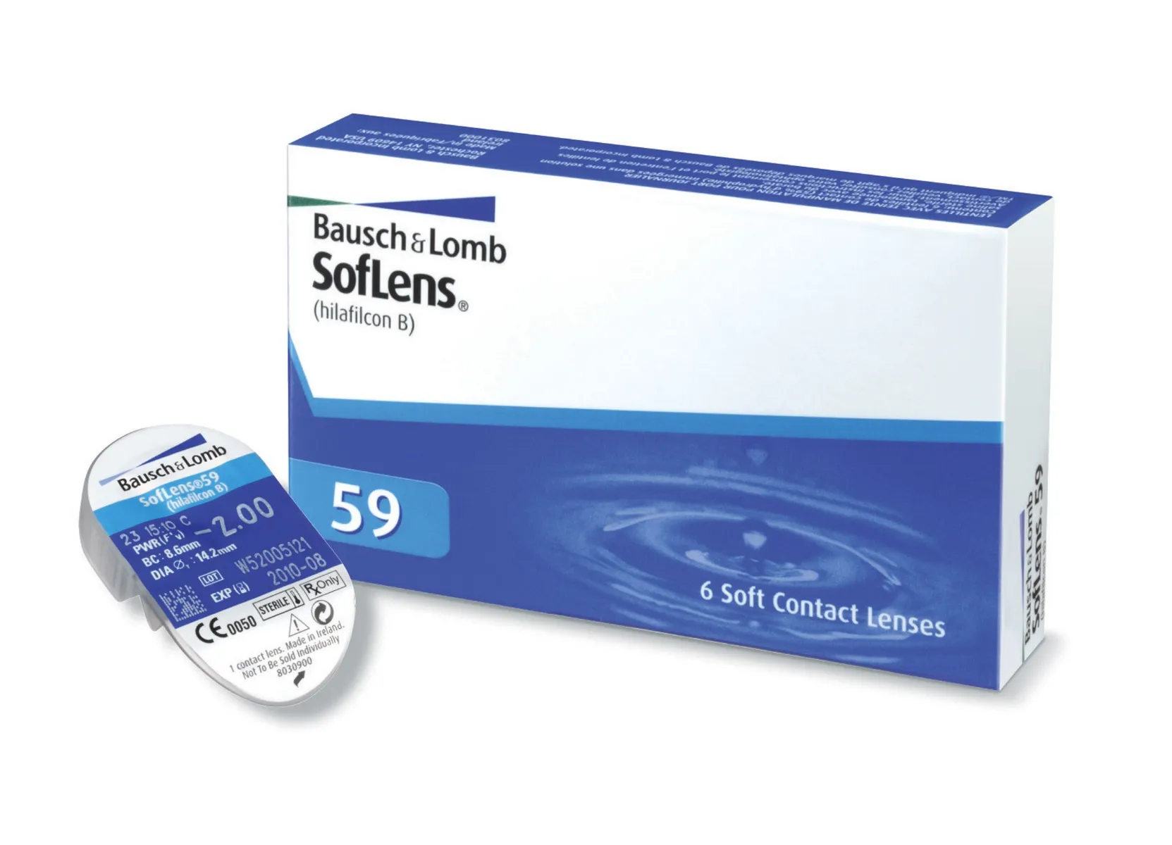Bausch+Lomb Soflens Comfort (SofLens 59) soczewki kontakowe miesięczne -8,00, 6 szt. 
