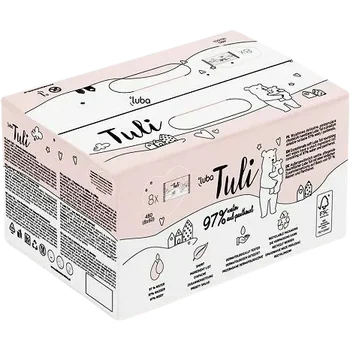 Luba Tuli chusteczki nawilżane dla dzieci 97% woda i pantenol, 8 x 60 szt.