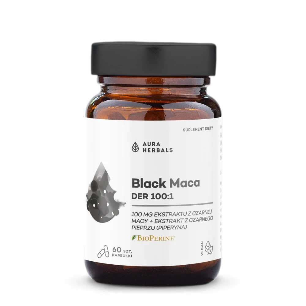 Aura Herbals Black Maca DER 100:1 60 kapsułek