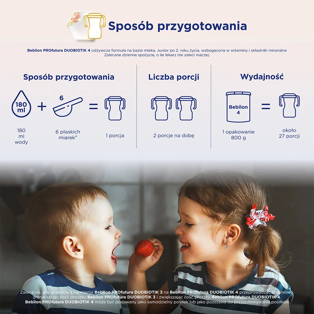 Bebilon Profutura DuoBiotik 4 odżywcza formuła na bazie mleka po 2. roku życia, 800 g