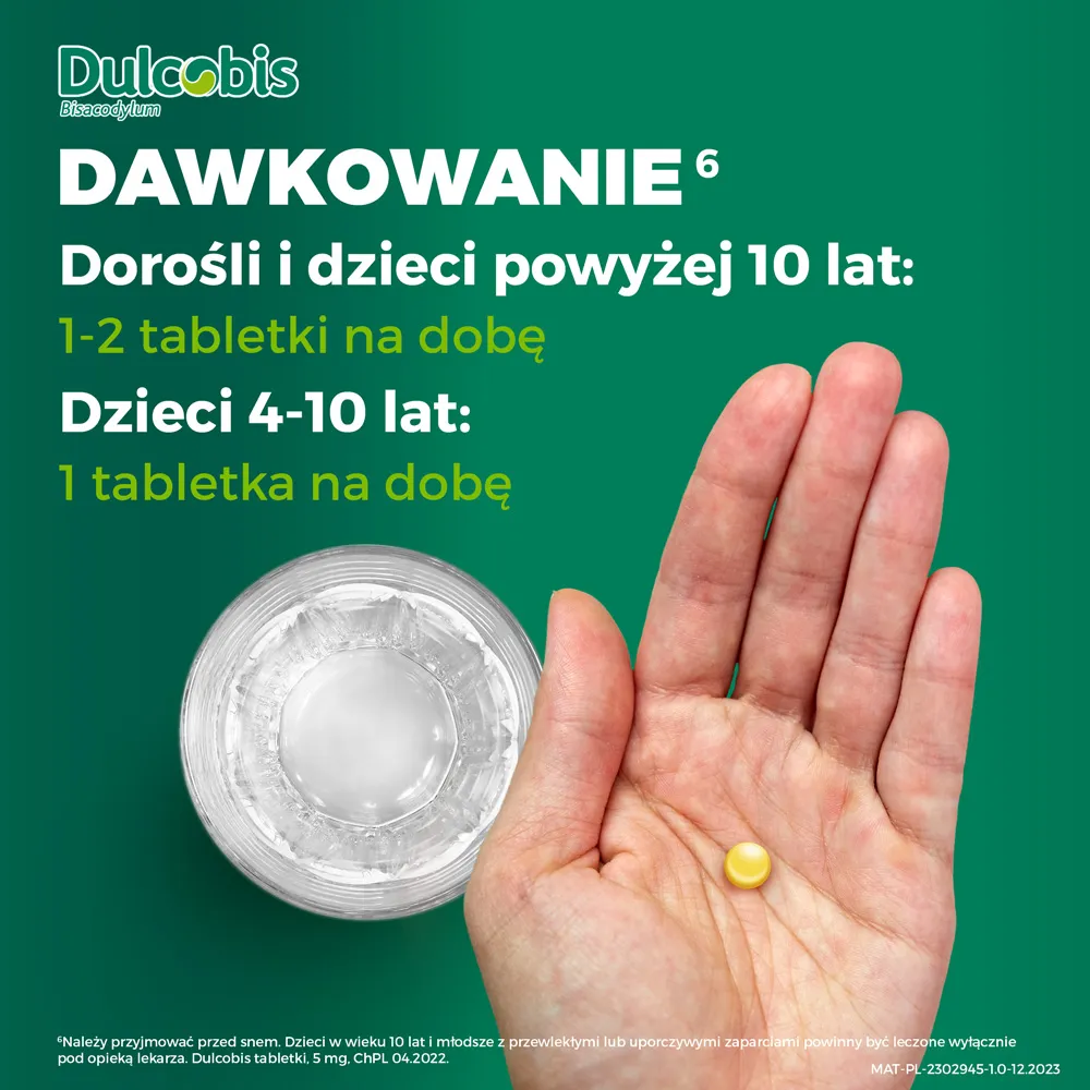 Dulcobis, 5 mg, 20 tabletek dojelitowych 