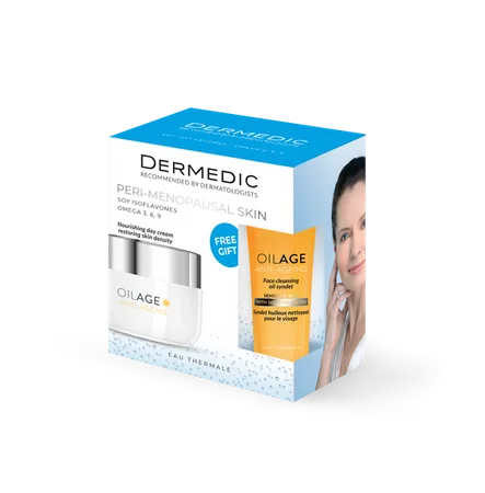 Dermedic Oilage Odżywczy krem na dzień, 50 ml + Olejowy syndet do mycia, 25 ml