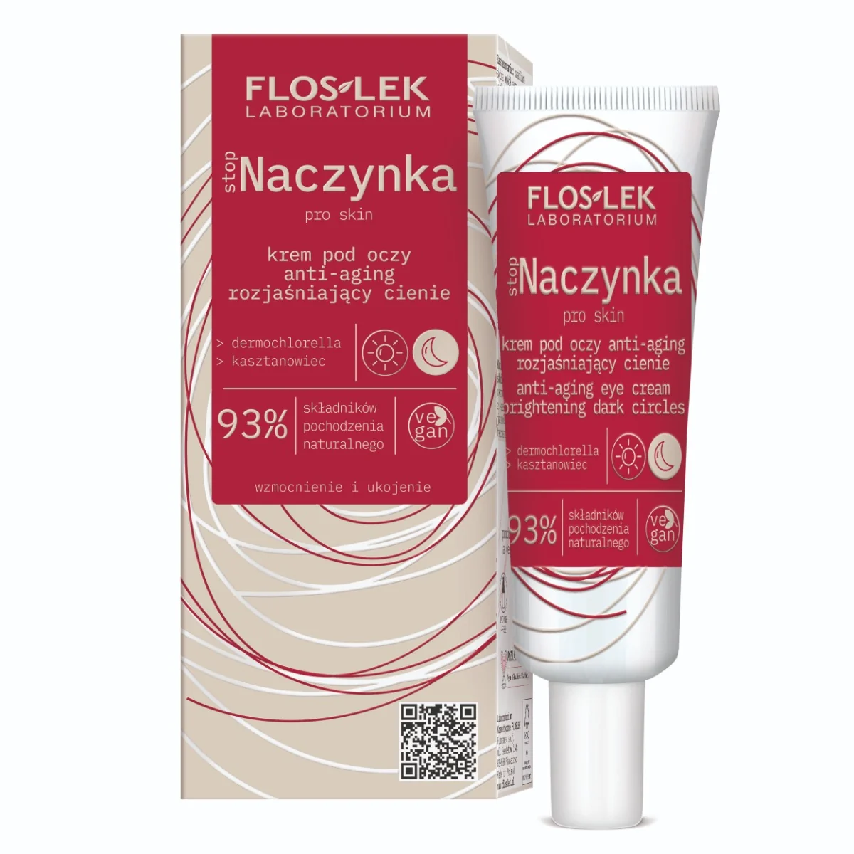 Floslek stopNaczynka krem pod oczy anti-aging rozjaśniający cienie, 30 ml