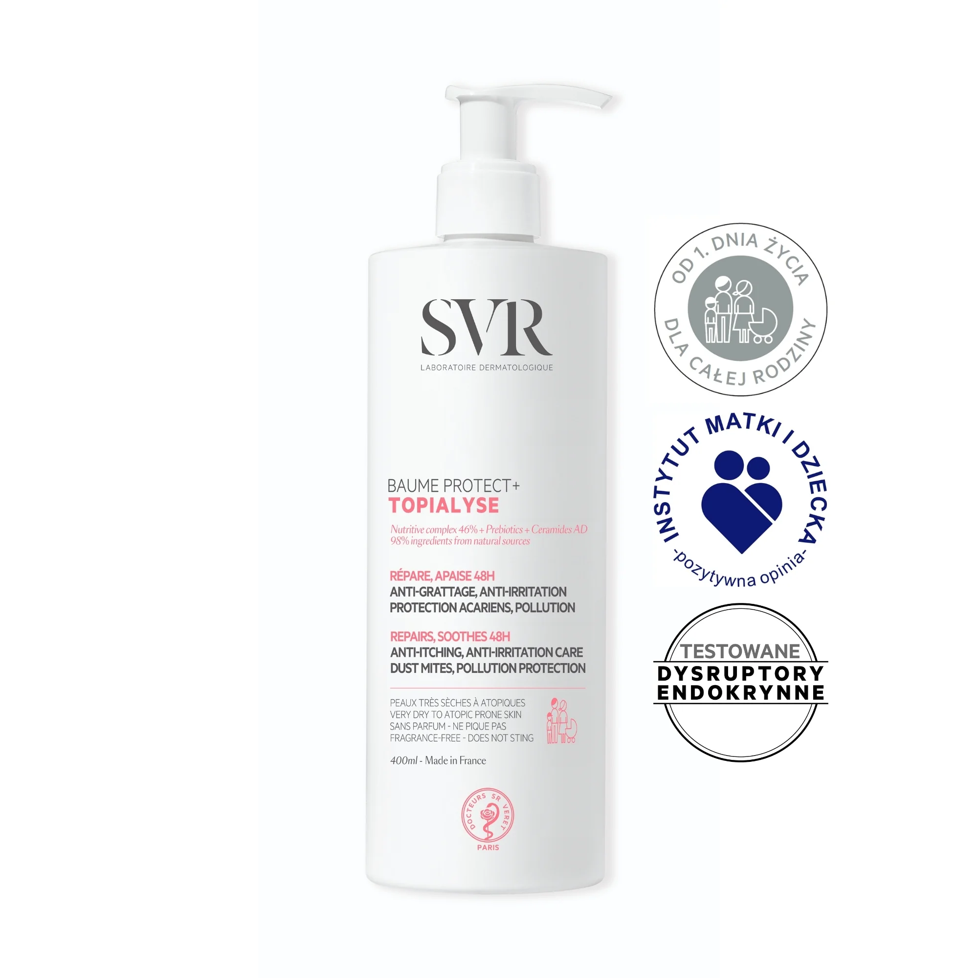 SVR Topialyse Baume Protect+ balsam, 400 ml