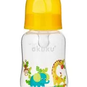 Akuku, butelka profilowana z silikonowym smoczkiem, od urodzenia,  A0004, 1 sztuka 