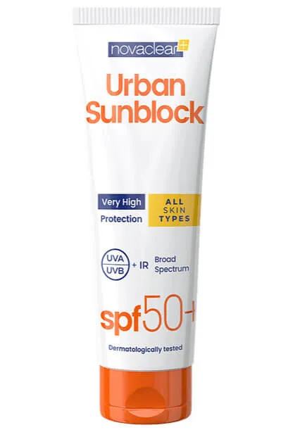 Novaclear Urban Sunblock, krem ochronny do twarzy SPF 50+, 125 ml