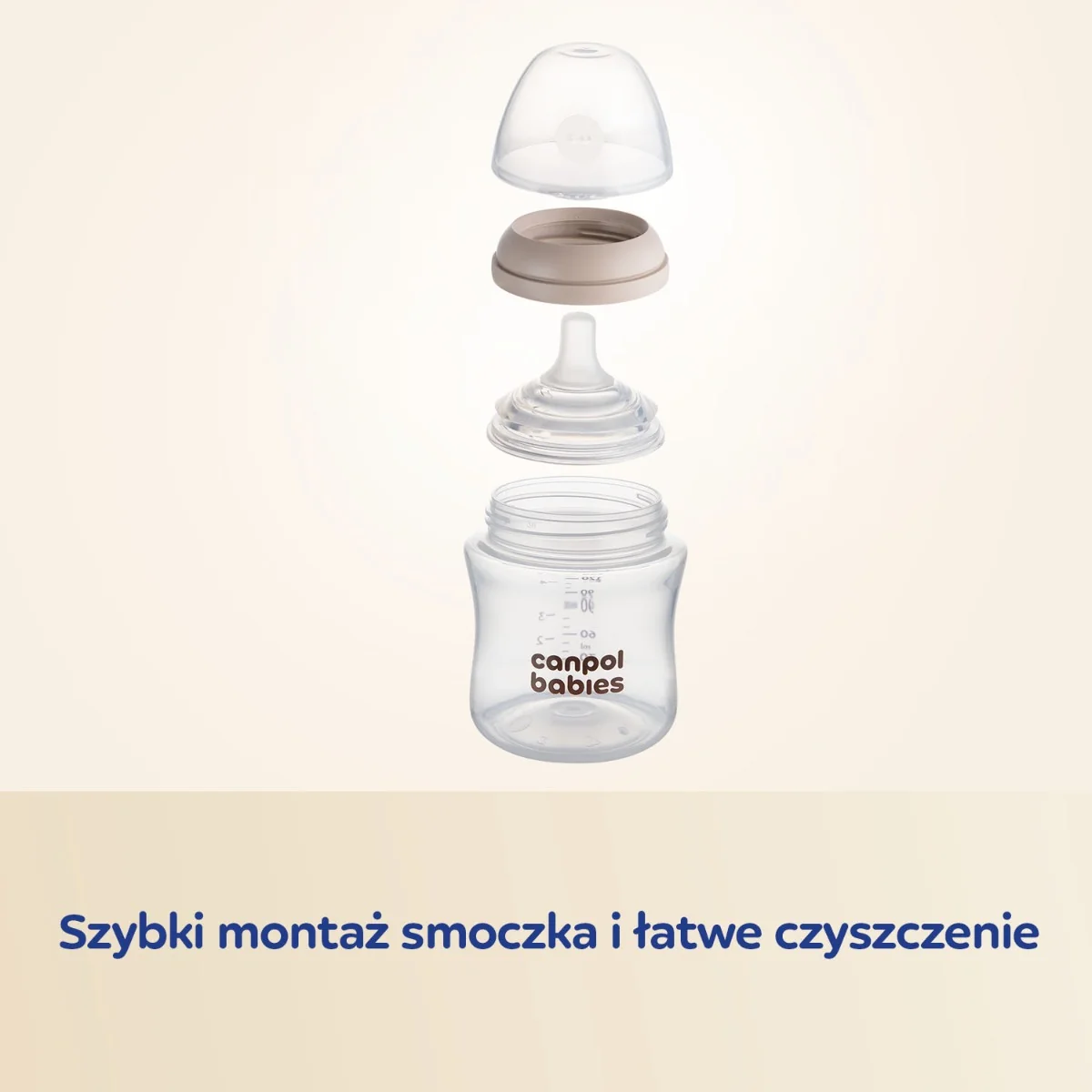 Canpol Babies Natural Shape antykolkowy smoczek dwustrefowy 12 m+, 2 sztuki