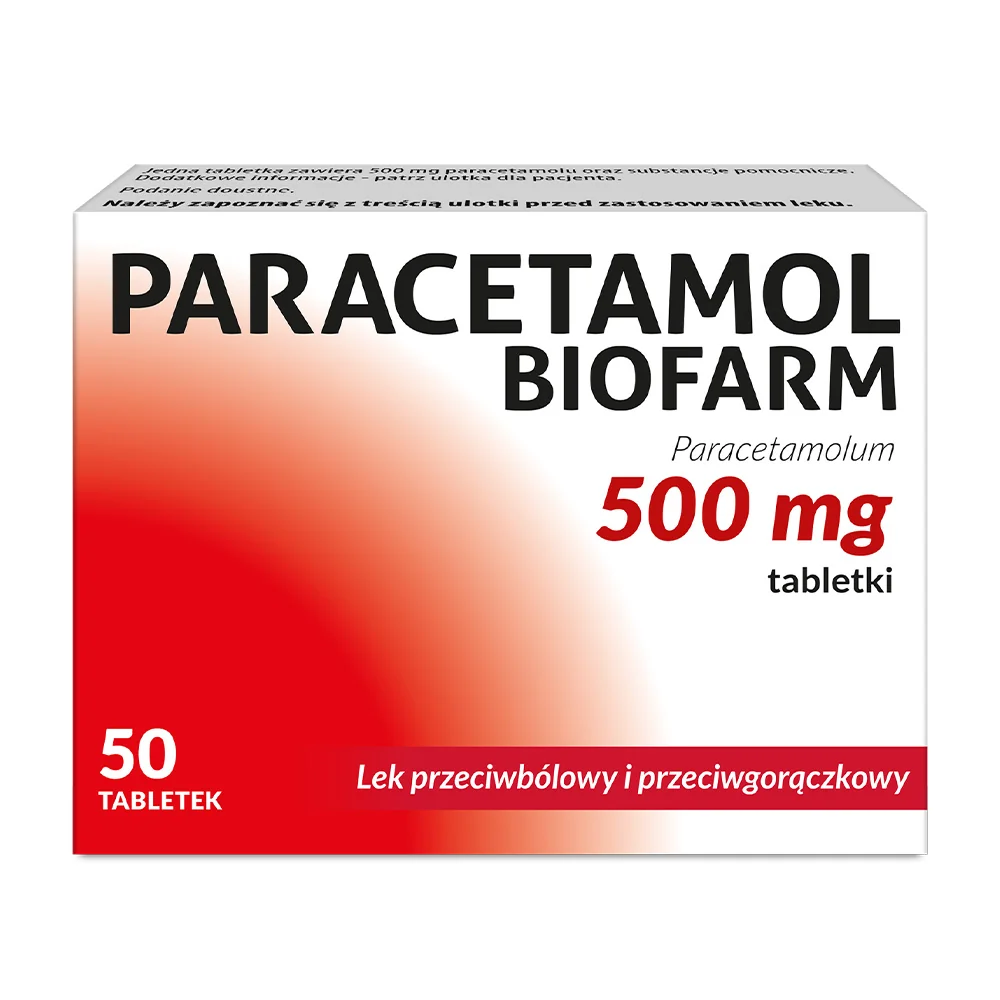 Paracetamol Biofarm 500 mg 50 tabletek