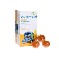 Automotki lizaki, suplement diety dla dzieci o smaku pomarańczowym, 6 sztuk