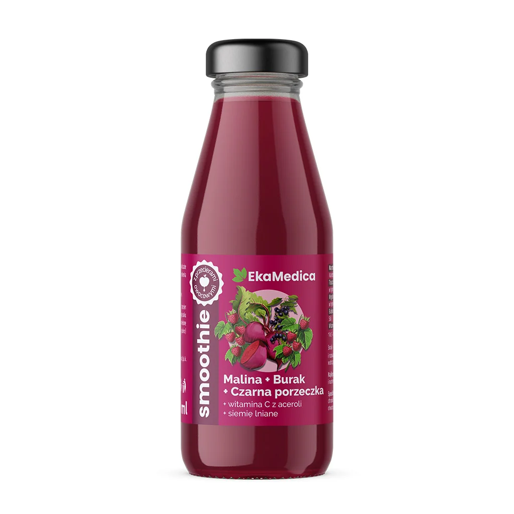 EkaMedica Smoothie malina burak czarna porzeczka, 250 ml