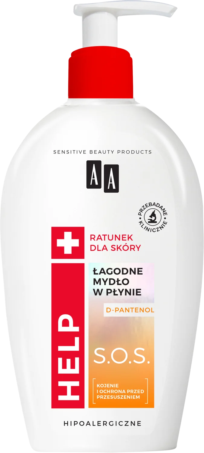 AA HELP łagodne mydło w płynie S.O.S z d-pantenolem, 300 ml