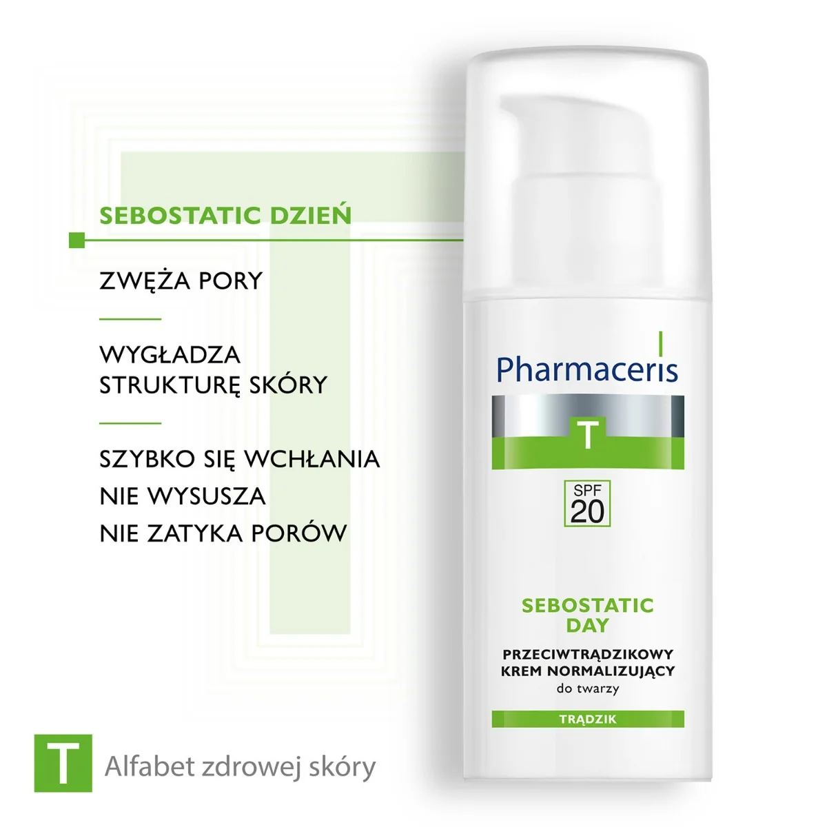 Pharmaceris T Sebostatic przeciwtrądzikowy krem normalizujący do twarzy SPF 20, 50 ml