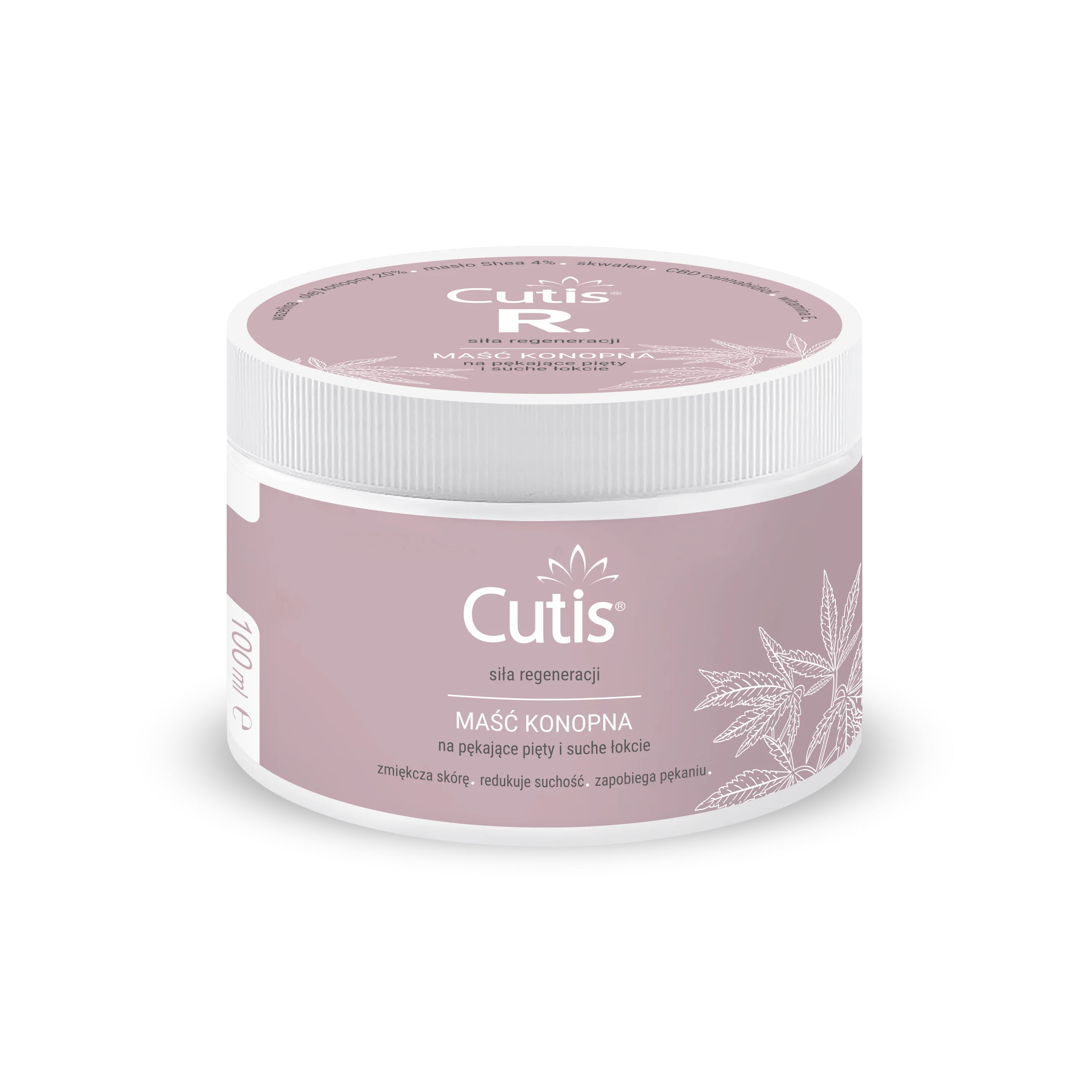 Cutis R-REGENERACJA maść konopna + CBD na pękające pięty i suche łokcie, 100 ml