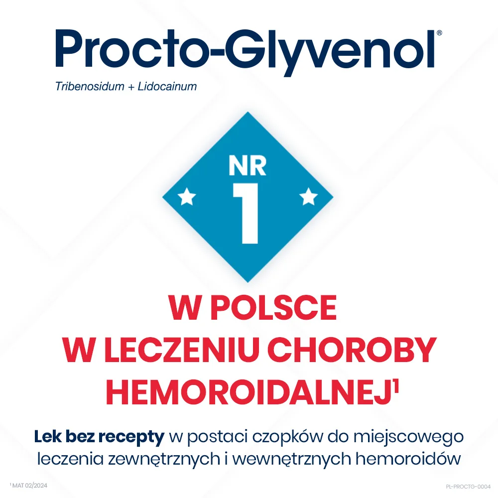 Procto-Glyvenol 400 mg + 40 mg, 10 czopków