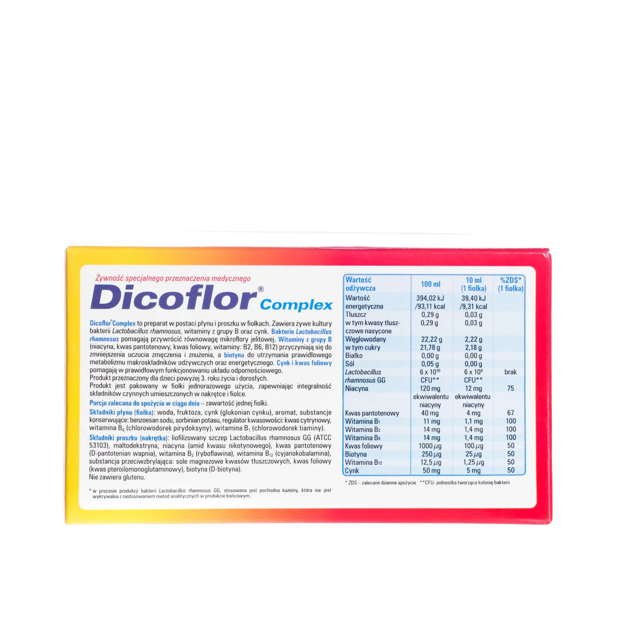Dicoflor Complex, suplement diety, 10 fiolek 