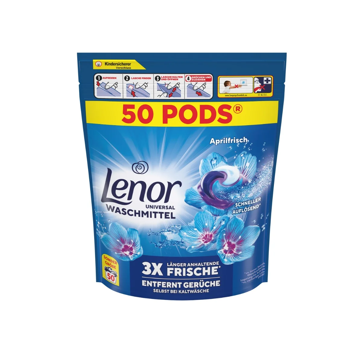Lenor PODS® Universal Aprilfrisch kapsułki do prania, 50 sztuk