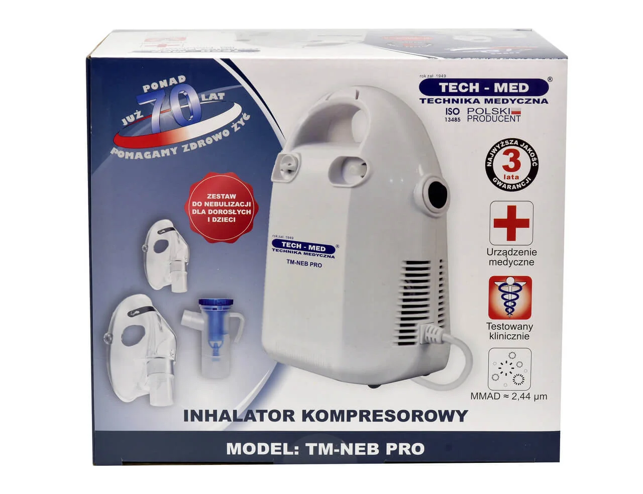 Tech-Med TM-NEB PRO inhalator kompresorowy, 1 sztuka