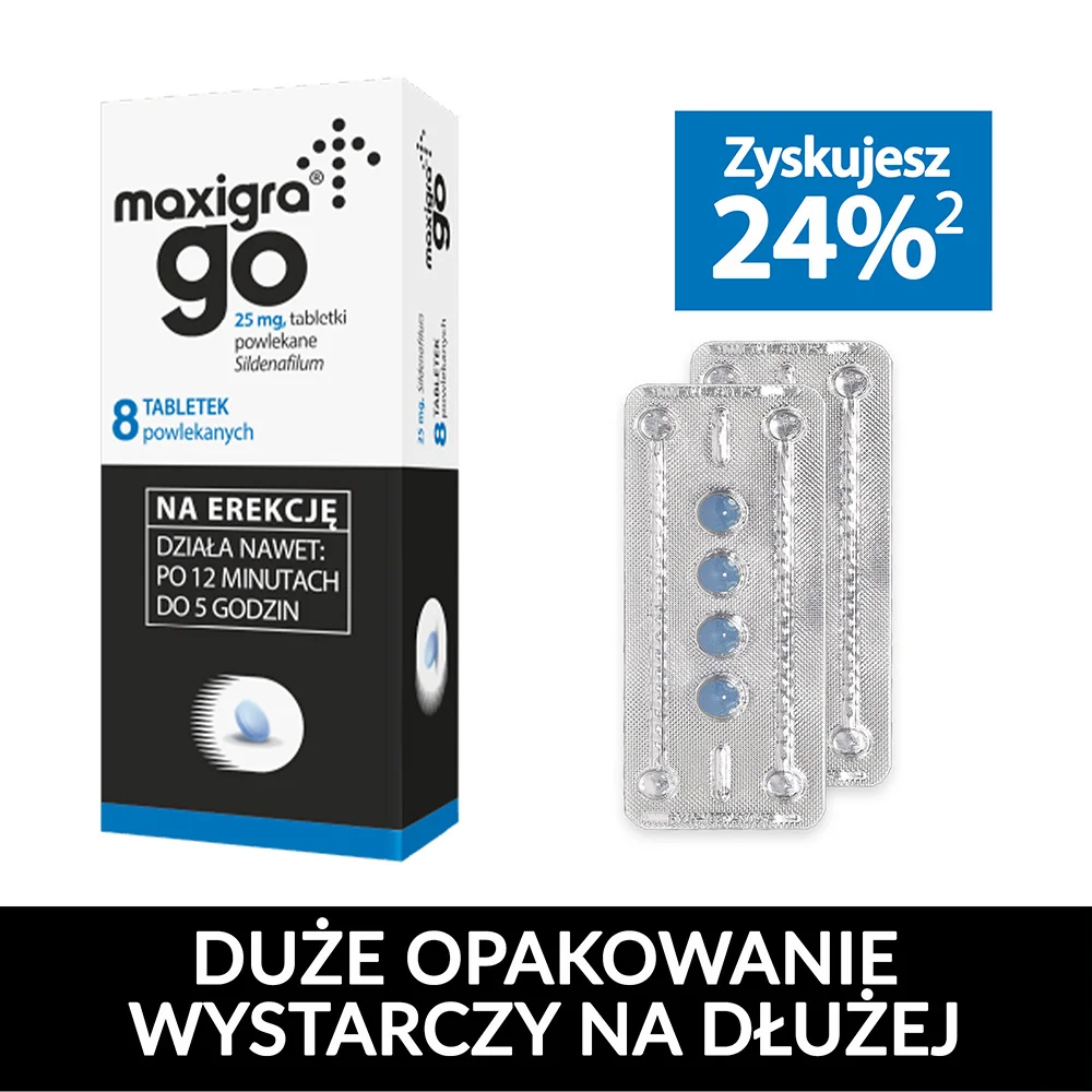 Maxigra Go 25 mg 8 tabletek