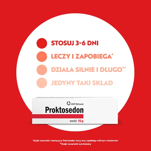 Proktosedon 5 mg + 5 mg + 10 mg + 10 mg, maść, 15 g